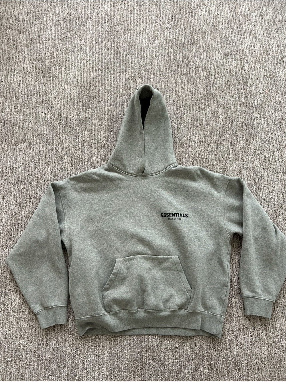 Essentials Washed Grey Pullover Hoodie size Medium